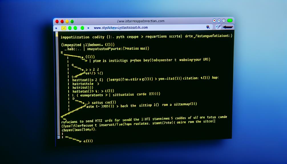 monitoring website status codes